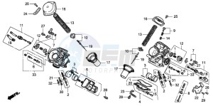 VT750C3 drawing CARBURETOR (COMPONENT PARTS)