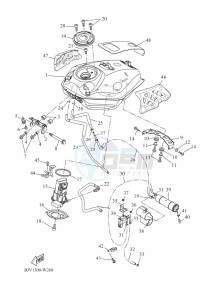 XSR700 MTM690D-U (BJY1) drawing FUEL TANK