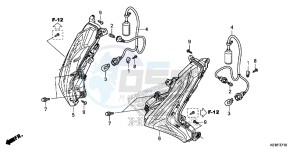 SH125ADE SH125AD UK - (E) drawing FRONT WINKER