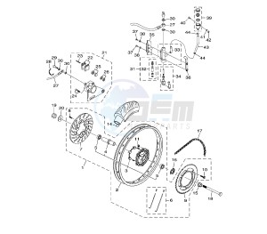 XT X BRA 125 drawing REAR WHEEL