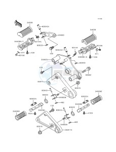 EN 500 A [VULCAN 500] (A6-A7) [VULCAN 500] drawing FOOTRESTS