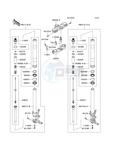 ZX 1400 A [NINJA ZX-14] (A6F-A7FA) A6F drawing FRONT FORK