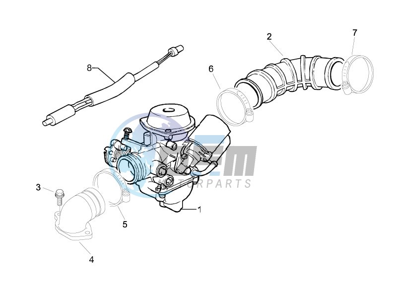 Carburettor assembly - Union pipe