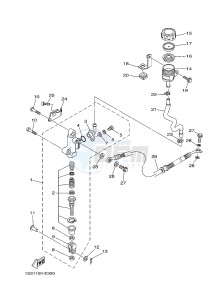 YFM700R YFM700RF RAPTOR 700R (2LS3) drawing REAR MASTER CYLINDER