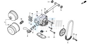 NV600C 400 drawing OIL FILTER/OIL PUMP