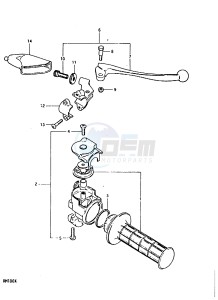 RM100 (N-T-X) drawing RIGHT HANDLE GRIP (RM100X)