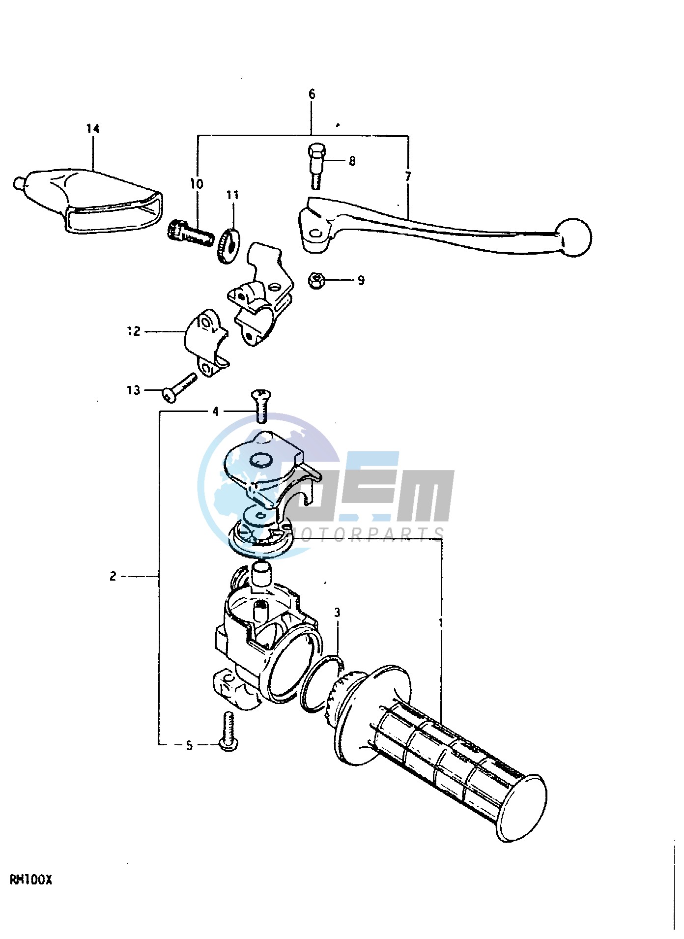 RIGHT HANDLE GRIP (RM100X)