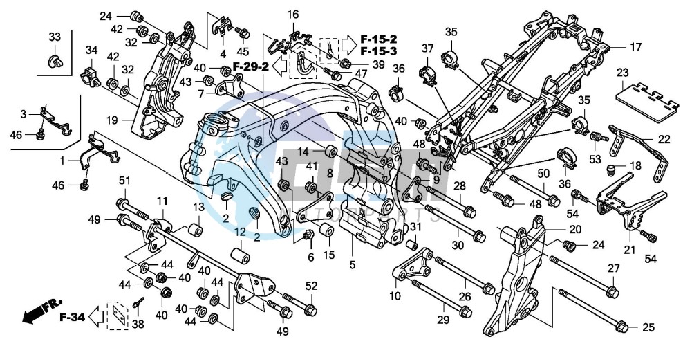 FRAME BODY (CBF600S8/SA8/N8/NA8)