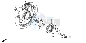 CRM50R drawing REAR WHEEL