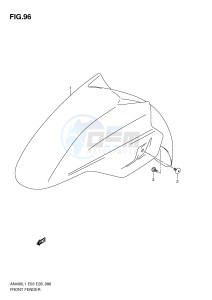 AN400 (E03) Burgman drawing FRONT FENDER (AN400L1 E33)