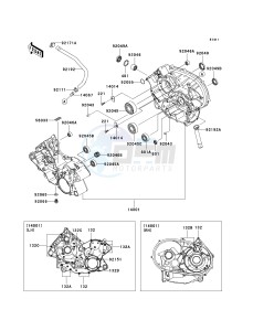 KRF 750 B [TERYX 750 4X4] (B8F) B8F drawing CRANKCASE