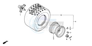 TRX300EX FOURTRAX 300 EX drawing REAR WHEEL