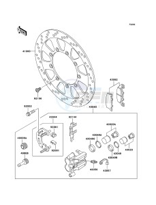 KLE500 KLE500B7F GB XX (EU ME A(FRICA) drawing Front Brake