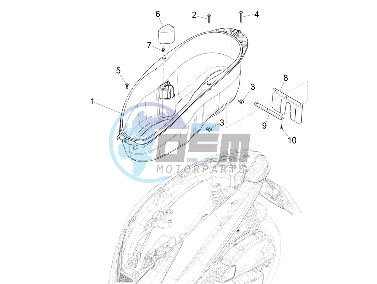 Helmet housing - Undersaddle