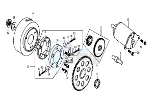 JOYRIDE EU2 - 125 cc drawing STARTING MOTOR