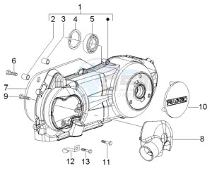 Liberty 125 Leader RST ptt(F) France drawing Crankcase Cooling