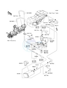 ZX 1400 A [NINJA ZX-14] (A6F-A7FA) A7F drawing FUEL EVAPORATIVE SYSTEM -- CA- -