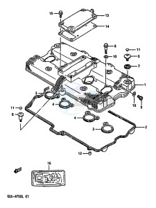 GSX-R750 (J-K-L) drawing CYLINDER HEAD COVER (MODEL J K)