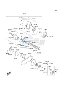 KSF 50 B [KFX50] (B7F-B9S) B7F drawing BELT CONVERTER