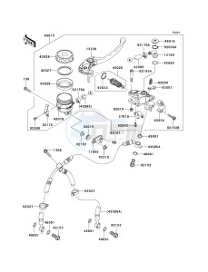 ZX 600 R [NINJA ZX-6R MONSTER ENERGY] (R9FA) R9FA drawing FRONT MASTER CYLINDER