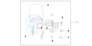 CBF600N9 France - (F / CMF) drawing FLY SCREEN