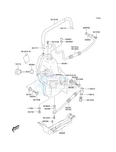 KSF 400 A [KFX400) (A1-A3) [KFX400) drawing OIL TANK