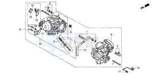 VT1100C3 drawing CARBURETOR (ASSY.)