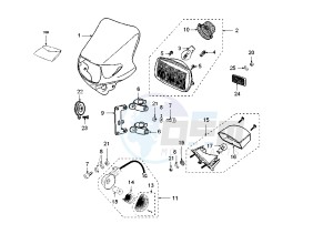 XPS SM - 50 cc drawing HEADLAMPS-BLINKERS