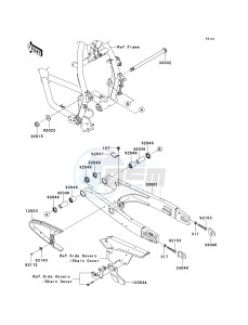 KL 650 E [KLR650] (E8F-E9F) E9F drawing SWINGARM