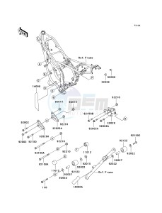 KDX 220 A [KDX220R] (A9) [KDX220R] drawing ENGINE MOUNT