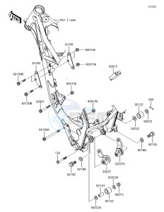 KX85-II KX85DFF EU drawing Engine Mount