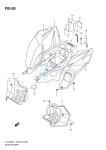 LT-Z400 (E28-E33) drawing REAR FENDER (LT-Z400L1 E33)