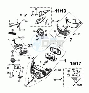 FIGHT ZA 30 (DK) drawing LIGHT / CLAXON