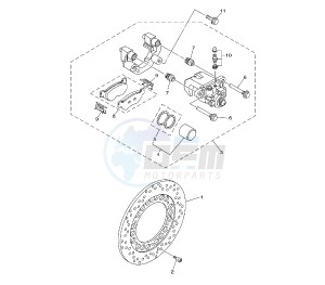 XP T-MAX BLACK MAX-NIGHT MAX 500 drawing REAR BRAKE CALIPER