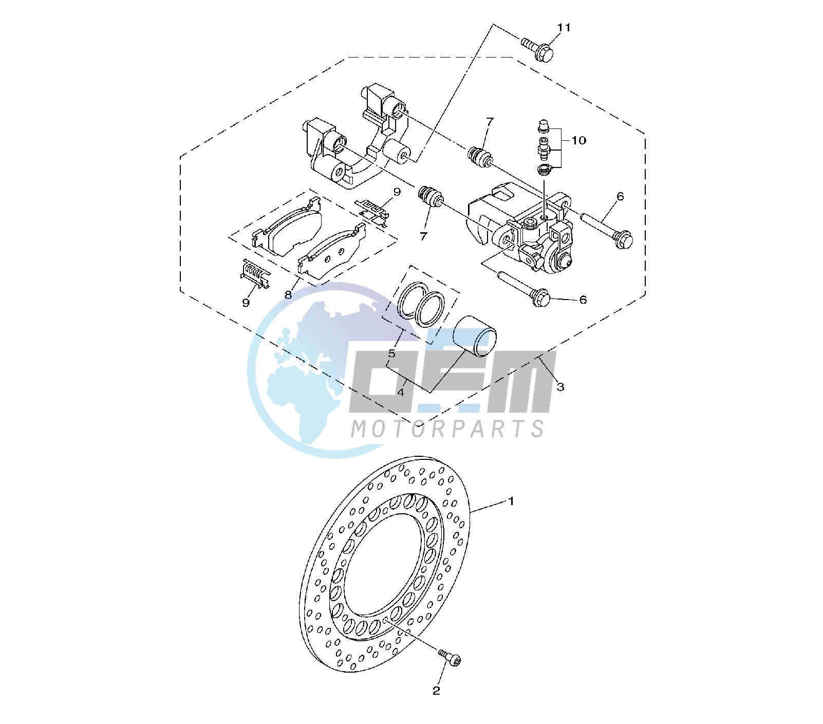 REAR BRAKE CALIPER