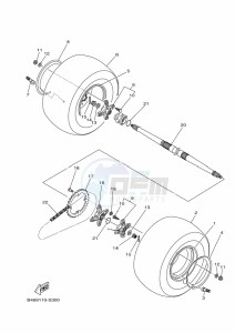 YFM700R (BCXS) drawing REAR WHEEL