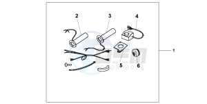 GL1500CD drawing GRIP HEATER CUSTOM'S