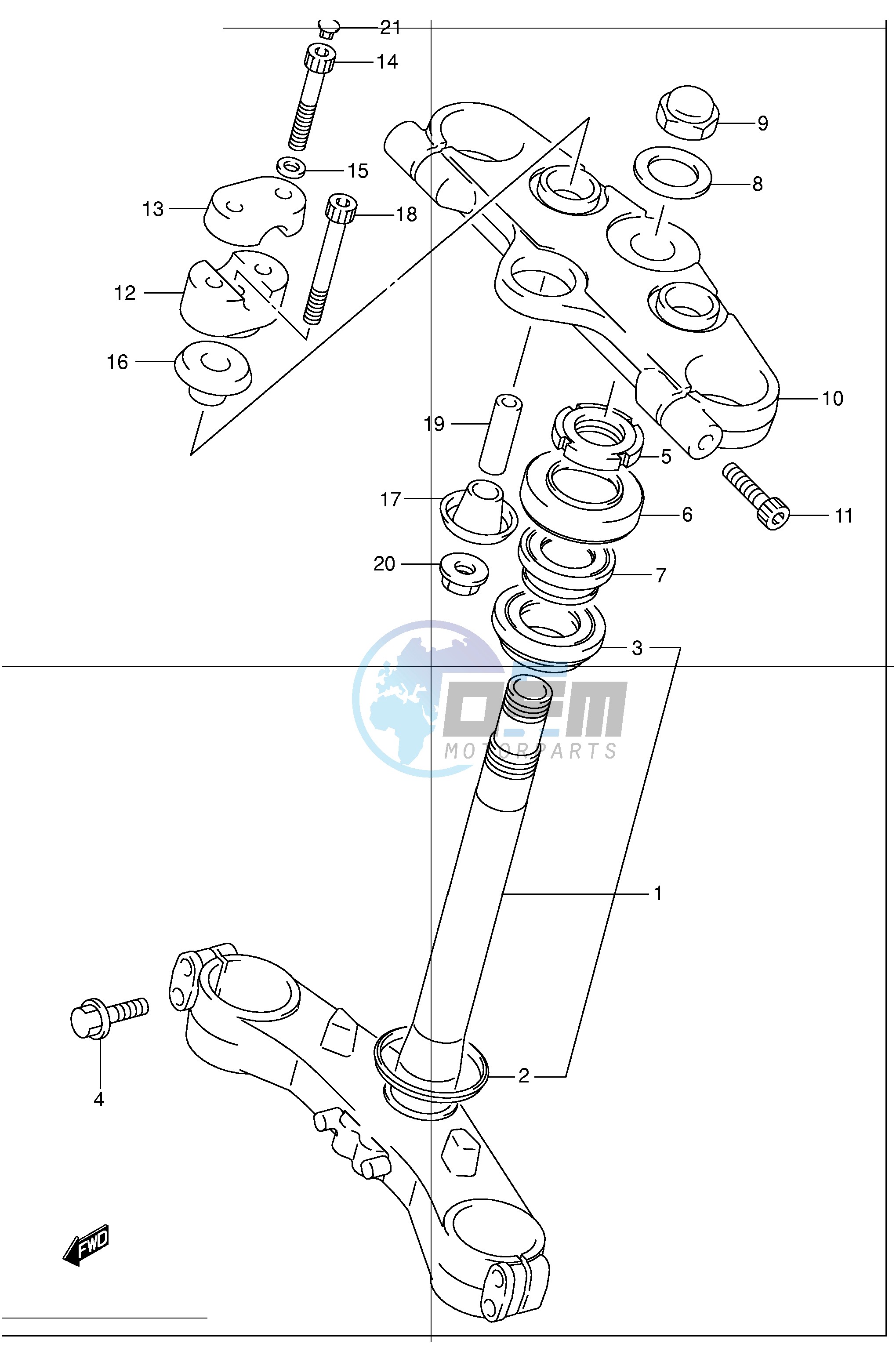 STEERING STEM (GSF1200SK1 SK2 SK3 SK4 SK5 SZK5)