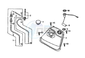 FIDDLE II 50 25KMH NEW ENGINE drawing FUEL TANK - FUEL CUT