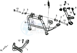 ORBIT II 50 drawing CENTRAL STAND /SIDE STAND/ KICKSTARTER PEDAL