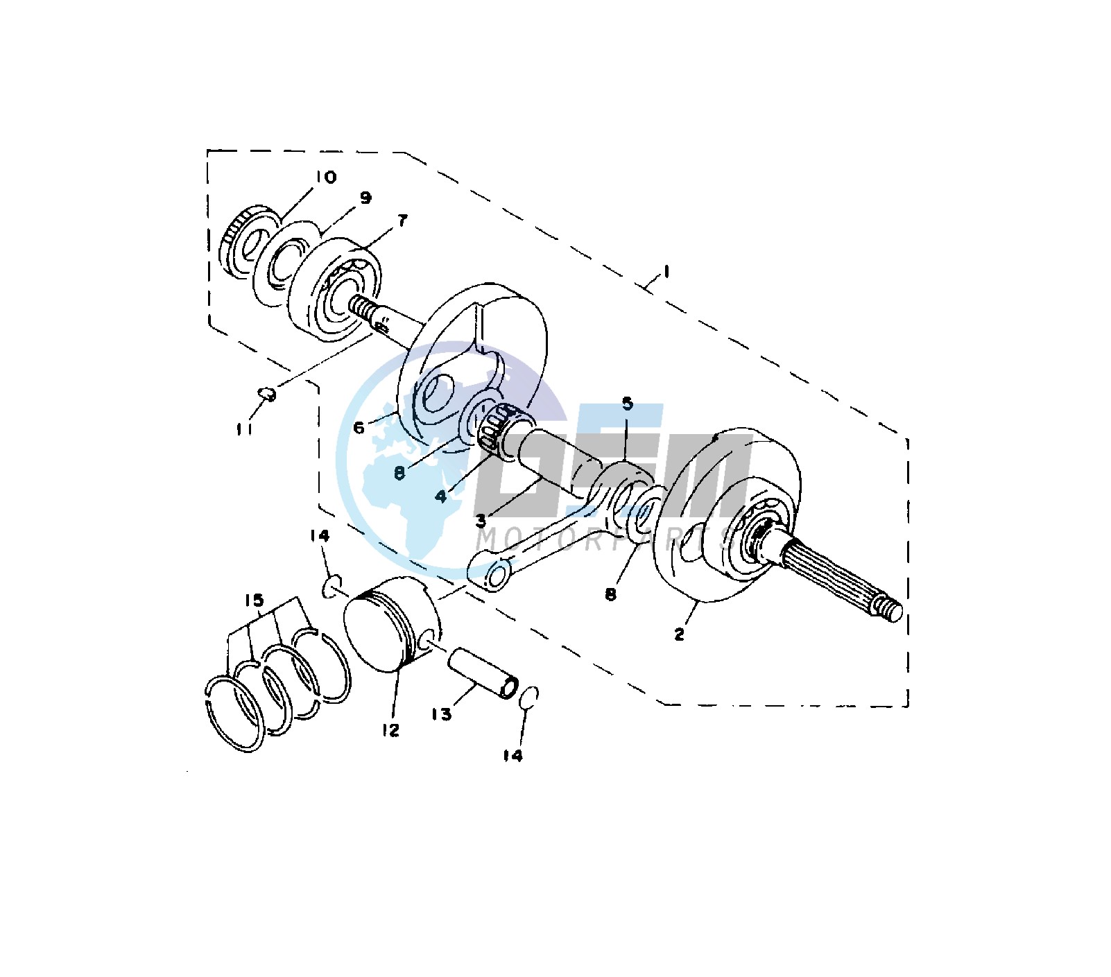 CRANKSHAFT AND PISTON