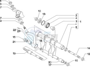 Beverly 500 ie e3 2006-2008 drawing Swinging arm