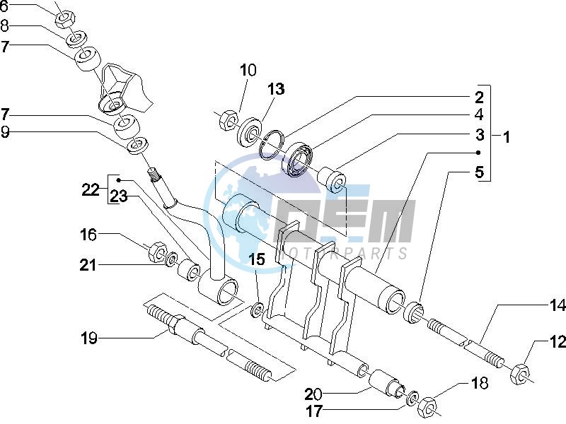 Swinging arm