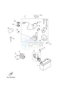 YP125RA (ABS) X-MAX 250 ABS (2DL6 2DL6 2DL6 2DL6) drawing ELECTRICAL 1