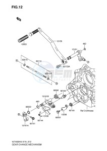 VZ1600 (E19) drawing GEAR CHANGE MECHANISM