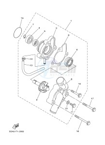 YFM450FWAD YFM45FGPD GRIZZLY 450 EPS (1CTP 1CTR 1CTS) drawing WATER PUMP