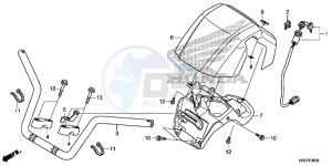 TRX420TM1G TRX500FA Europe Direct - (ED) drawing HANDLE PIPE