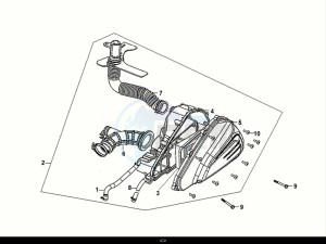 FIDDLE IV 125 (XG12W1-IT) (M0) drawing AIR CLEANER