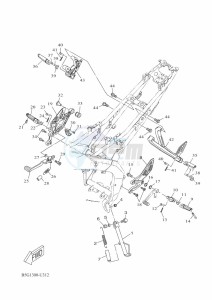 YZF125-A YZF-R125 (B5G4) drawing STAND & FOOTREST