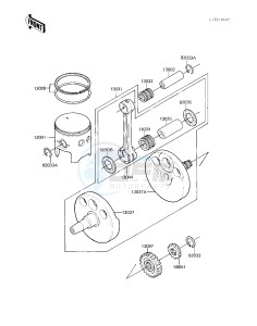 KX 250 C [KX250] (C1) [KX250] drawing CRANKSHAFT_PISTON -- 83 KX250-C1- -